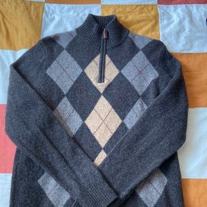 J. Crew Medium Argyle Sweater Brown